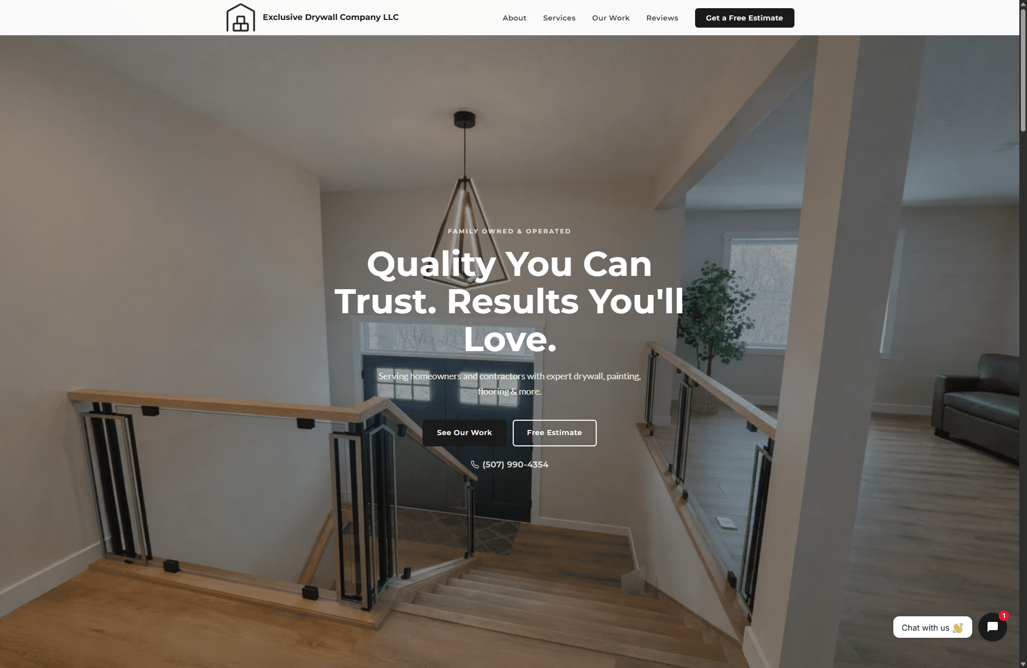 Exclusive Drywall Company website